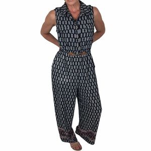 Ryan Michelle Sleeveless, Wide Leg Jumpsuit